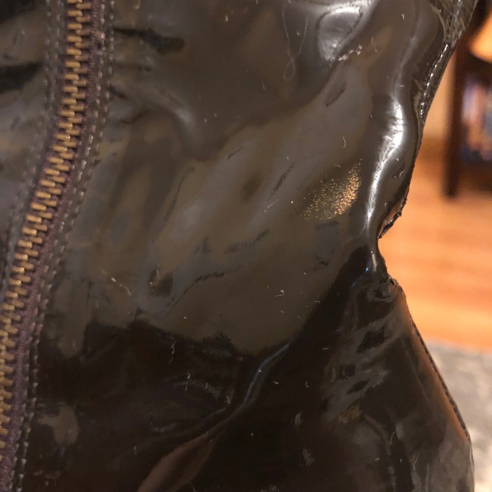 Tory Burch Madison Brown Patent Boots Size 11 - Picture 6 of 8